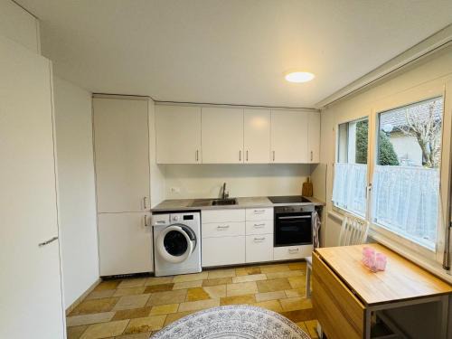 Wurenlos Apartment | Bright furnished Studio with workspace and garden area near Zurich
