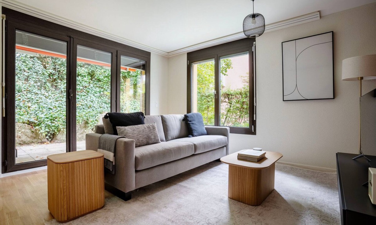 Hirslanden Apartment | Classy Hirslanden 1BR w/Private Garden, Storage & W/D, by Blueground