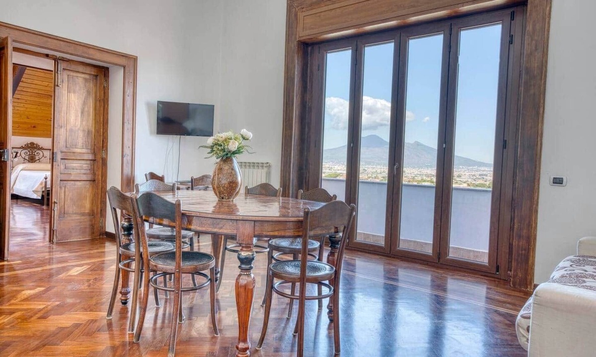 Angri Apartment | Historic Villa Apartment with Panoramic Views of Mount Vesuvius