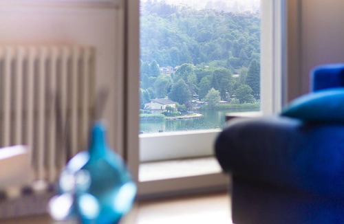 Caslano Apartment | [Apartment Design] Terrace with breathtaking lake view