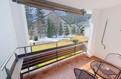 Laax Apartment | Beautiful apartment for 4 people with WIFI, pool, TV, balcony and panoramic view