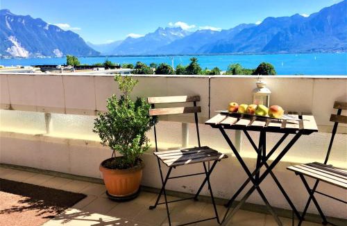 Montreux City Centre Apartment | Central Studio with Lake View | 102