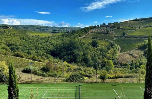 San Pietro in Bossolo House | Church house on wine estate, infinity pool, tennis court-newly renovated!