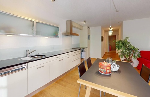 Lenz Apartment | Family ski oasis with mountain view
