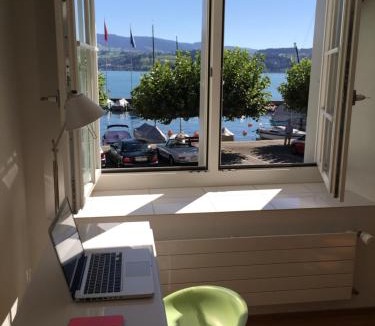 Meilen District Apartment | Gemütliche Ferienwohnung Zürichsee, Seeblick, am Hafen Stäfa
