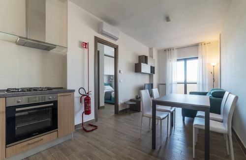 Centro Giano Apartment | GuestHost - Comfortable apartment located on the sixth floor of a modern residence equipped with a lift.In 40 square meters of space it comfortably accommodates two people with a double bedroom.Located in the Fonte Laurentina district, near the ring road