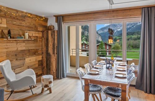 Leukerbad Apartment | Magnifique appartement rénové avec une superbe vue