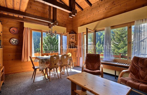 Grimentz Apartment | Middle class flat on 2 levels for 6 people, living room, kitchen area with dishwasher, 1 double bedr
