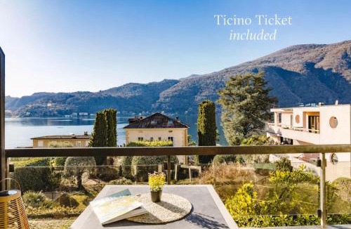 Morcote Apartment | Morcote Limone Suite mit traumhafter Seesicht