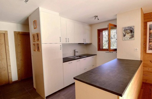Champery Apartment | Nice apartment with 2 bedrooms, kitchen fully renovated in 2018, wifi, and parking space at 100m fro