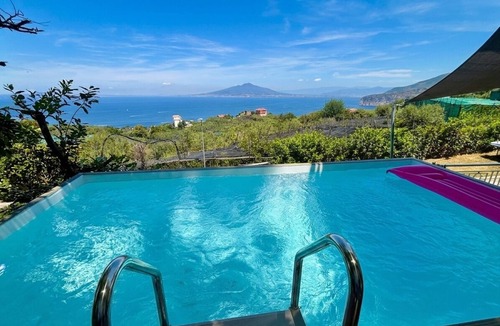 Priora House | Villa Blu Sorrento with a pool, hot tub, and ocean view