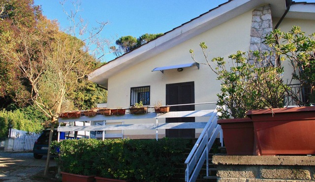 An elegant, spacious part of the villa and private parking
