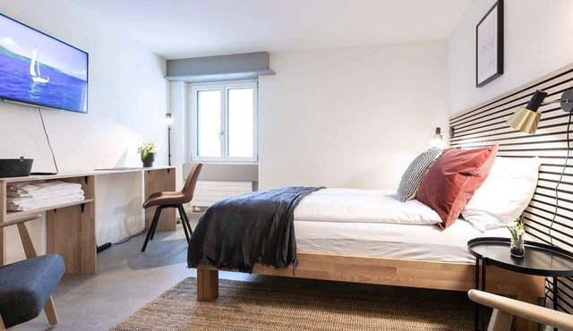 Central St. Gallen Studio (blue): Fast WiFi & kitchen for shared use
