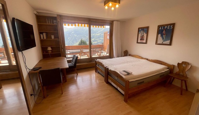 Studio in Verbier with view and terrasse