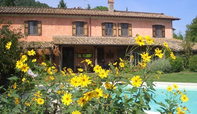 Stunning farm house plenty of peace, green spaces and with swimmingpool