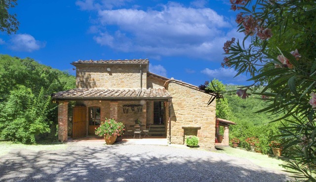Typical stone villa with private pool, situated in a quiet and secluded position, a few km from the