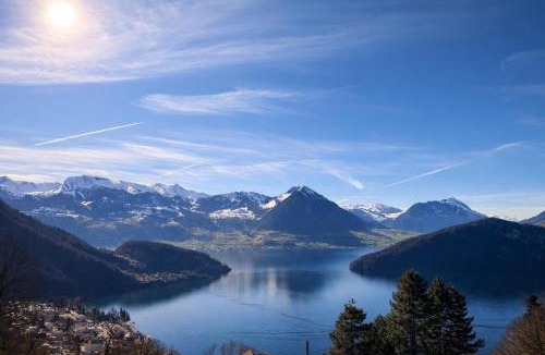 Vitznau Apartment | A&Y Panorama Poolhouse - Hot Tub Lake Lucerne