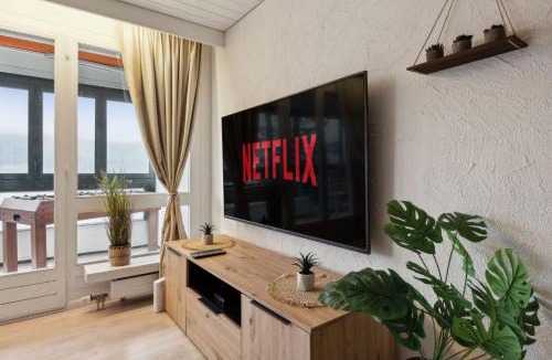 Ingenbohl Apartment | ReMo I 4 Seasons Apartment I 1-4 Personen I See, Bergsicht I 65' Smart TV, Tischkicker und Badewanne I Parkplatz
