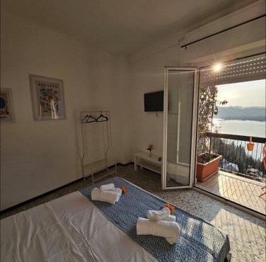 Lake Como Sunset Balcony Panoramic View in Blevio